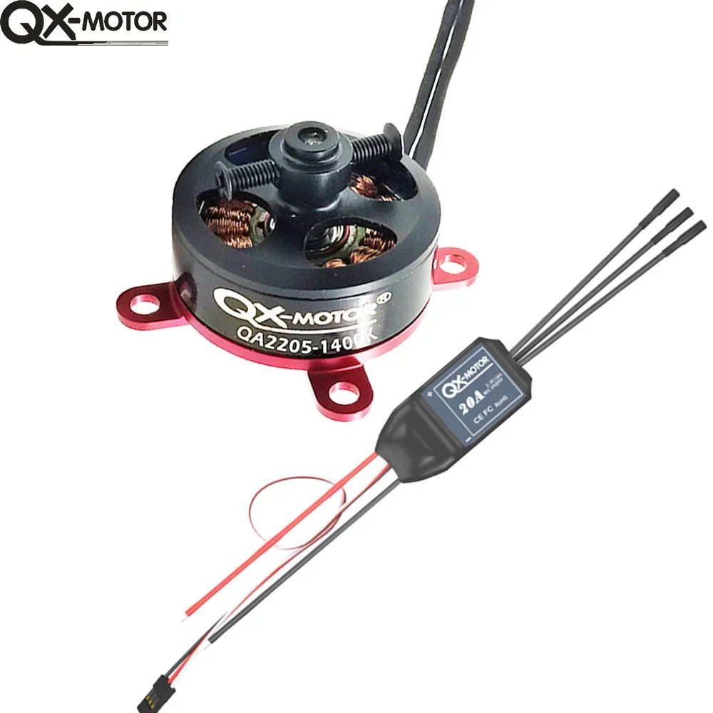 QX-Motor QA2205 1400KV 1800KV Series มอเตอร์แบบไม่มีแปรง 20A ESC สําหรับ F3P RC เครื่องบินปีกคงที่