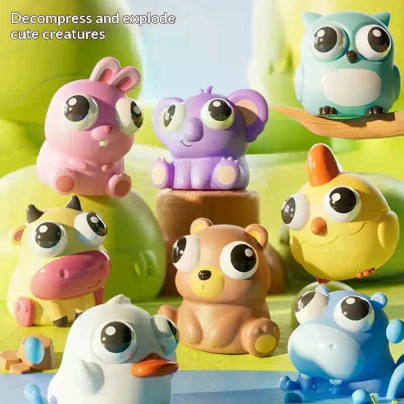 Slow Rebound Stress Relief Toy Cute Cartoon Animal Squeeze Fidget Toys Perfect For Kids Adults Home Office Daily Use 1Pcs