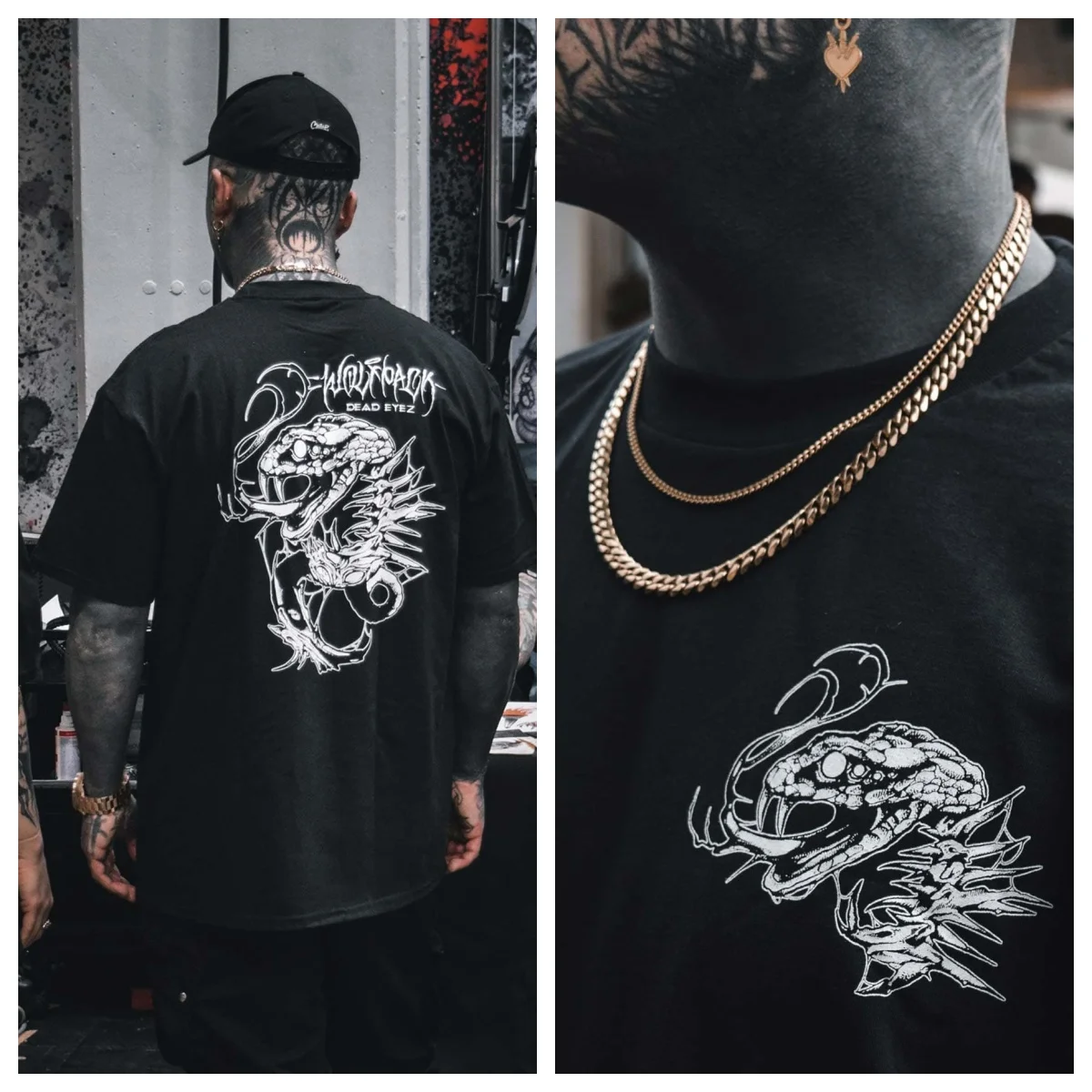 ABYSS HOUND OVERSIZED Retro Tattoo Art Style Summer Casual T-Shirt Men's and Women's Luxury Brand Top 2026 New