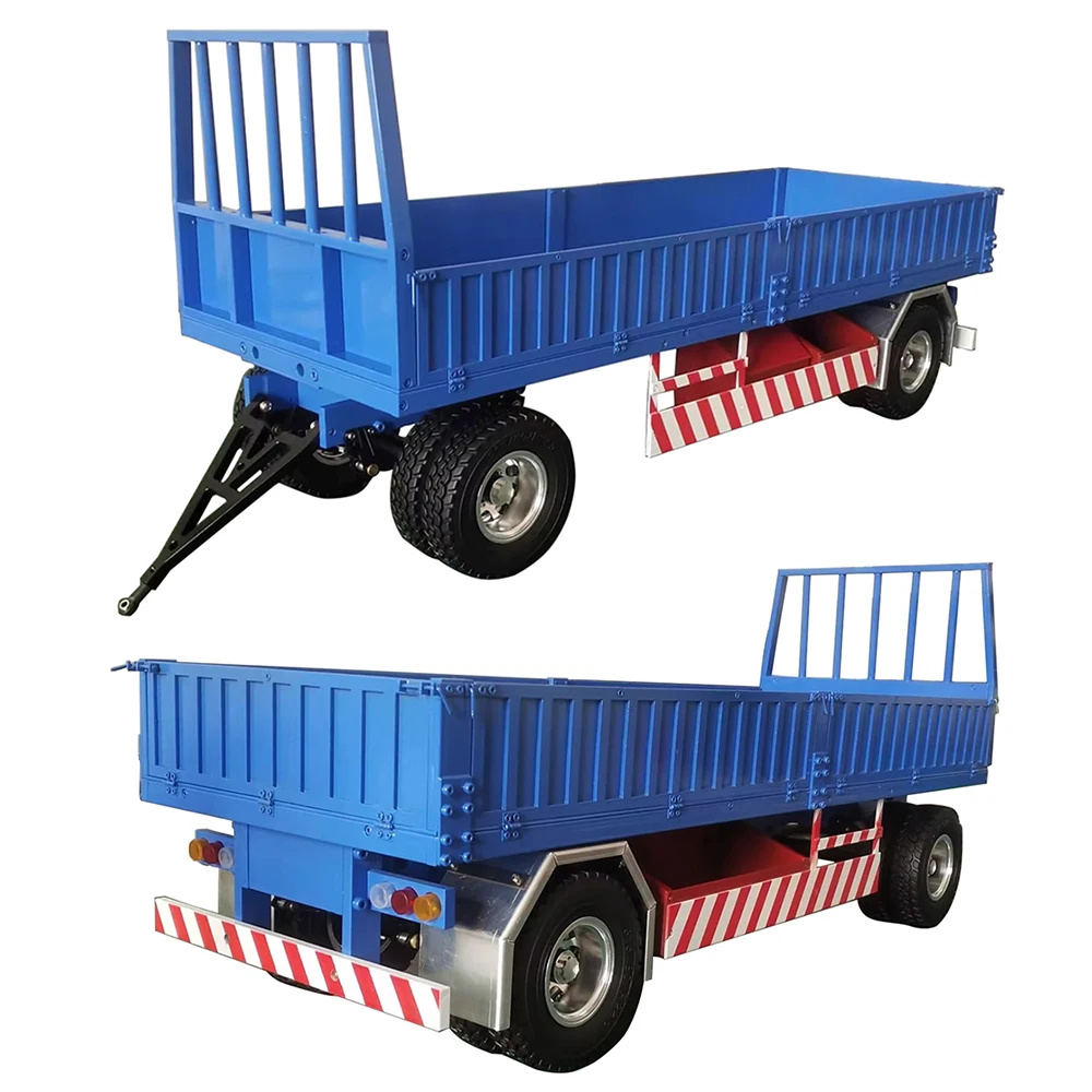 

Tamiya 1/14 Hydraulic Trailer Metal Trailer Model with Painting RTR Simulation Steel Plate Suspension Trailer Model Toy