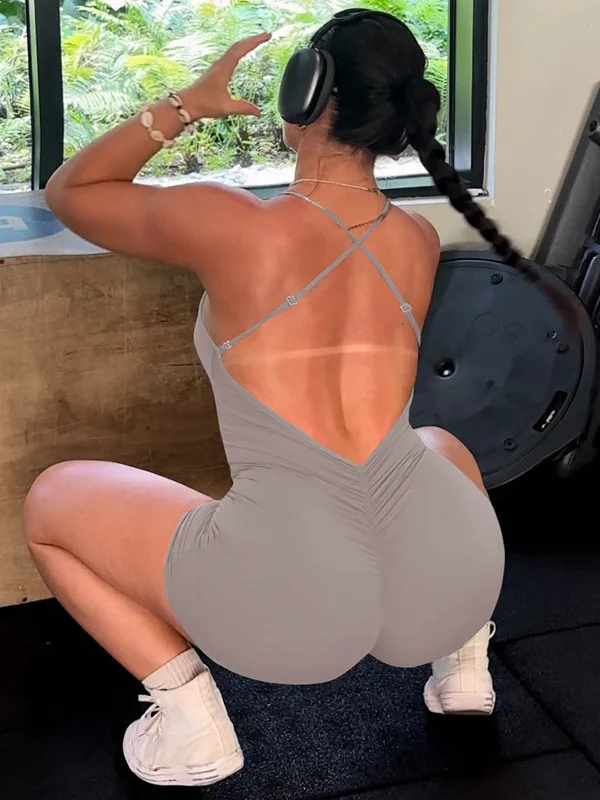 Bal Pure Color Susps Jumpsuit Strapl Overall High Waist Five-Quarter Metal Tead Fabric Straight Cut Winter New