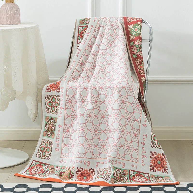 Cotton Gauze Bath Towel Four-layer Muslin Gauze Absorbent Quick Drying Towel For Adults Oversized Bathroom Beach Wrapped Towel