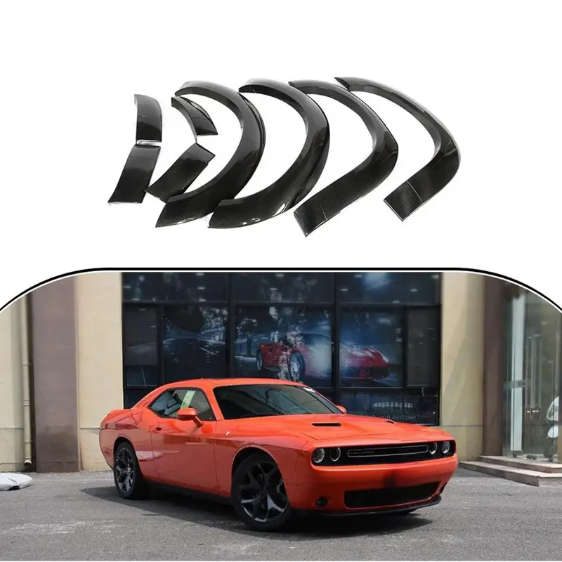 Carbon Fiber Wheel Eyebrow Flare Trim Lips Compatible With Challenger 2010-2019 Exterior Mod Parts