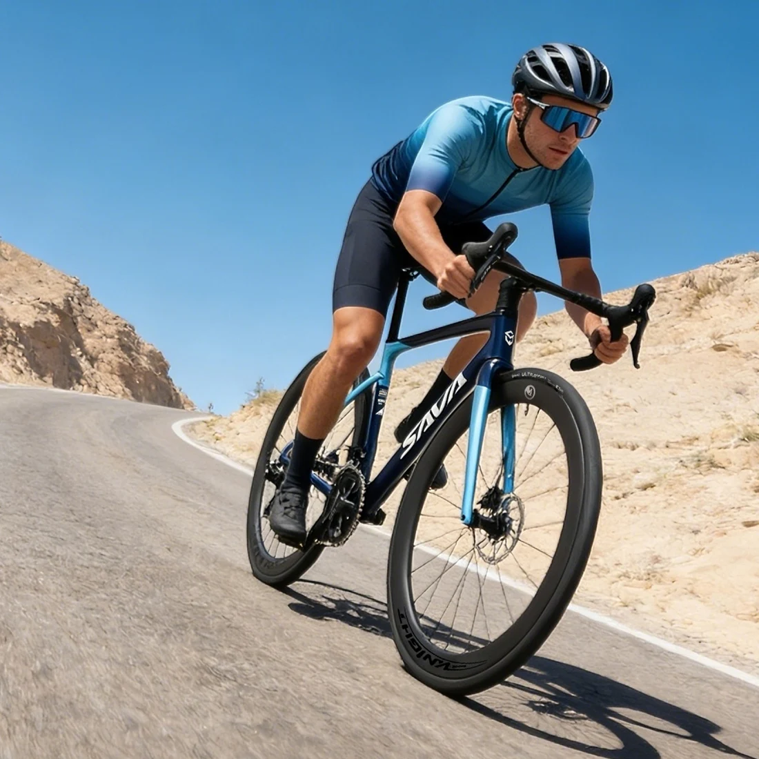 

Шоссейный велосипед SAVA HAWKEYE из карбона с групсетом SHIMANO 105 7170 DI2, ультралегкий (8 кг), для соревнований