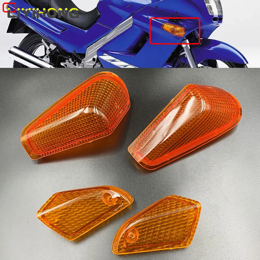 Motorcycle Front Turn Signal Light Lens Cover For Kawasaki Ninja ZX-10 ZX1000 1988-1990 ZZR250 EX250 1990-2007 01 02 03 04 05