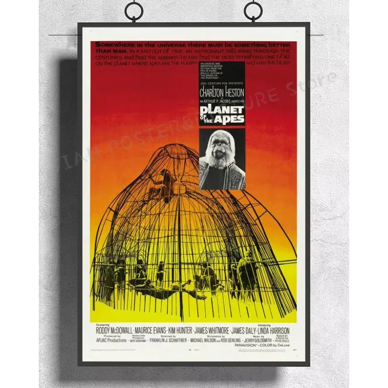 Nj768 planeta dos abelhas filme raro charlton heston adesivo de parede cartaz de seda arte decoração para casa hd brilhante