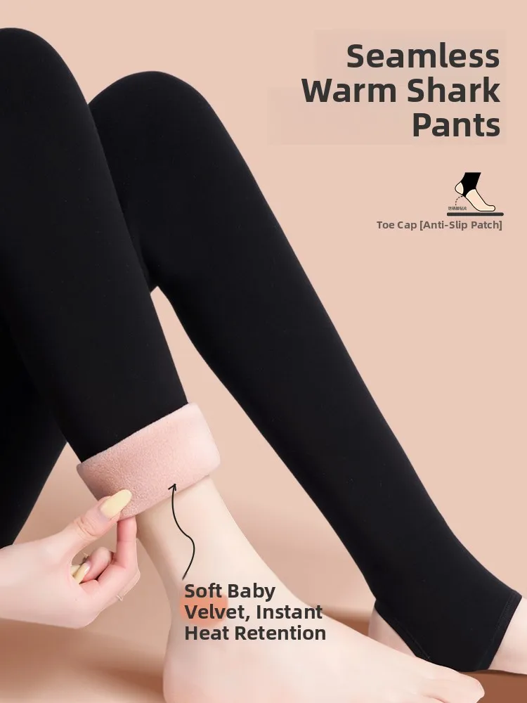 Pantalones de yoga Thi con forro de fce de cintura alta para mujer, pantalones arca de otoño e invierno, pantalones de capa base cálidos que levantan los glúteos