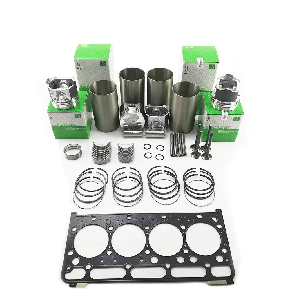 V2203 Cylinder Liner 1C030-32564 Piston 19077-21112 Ring 17331-21050 Overhaul Repair Gasket Kit For Kubota Diesel Engine Parts