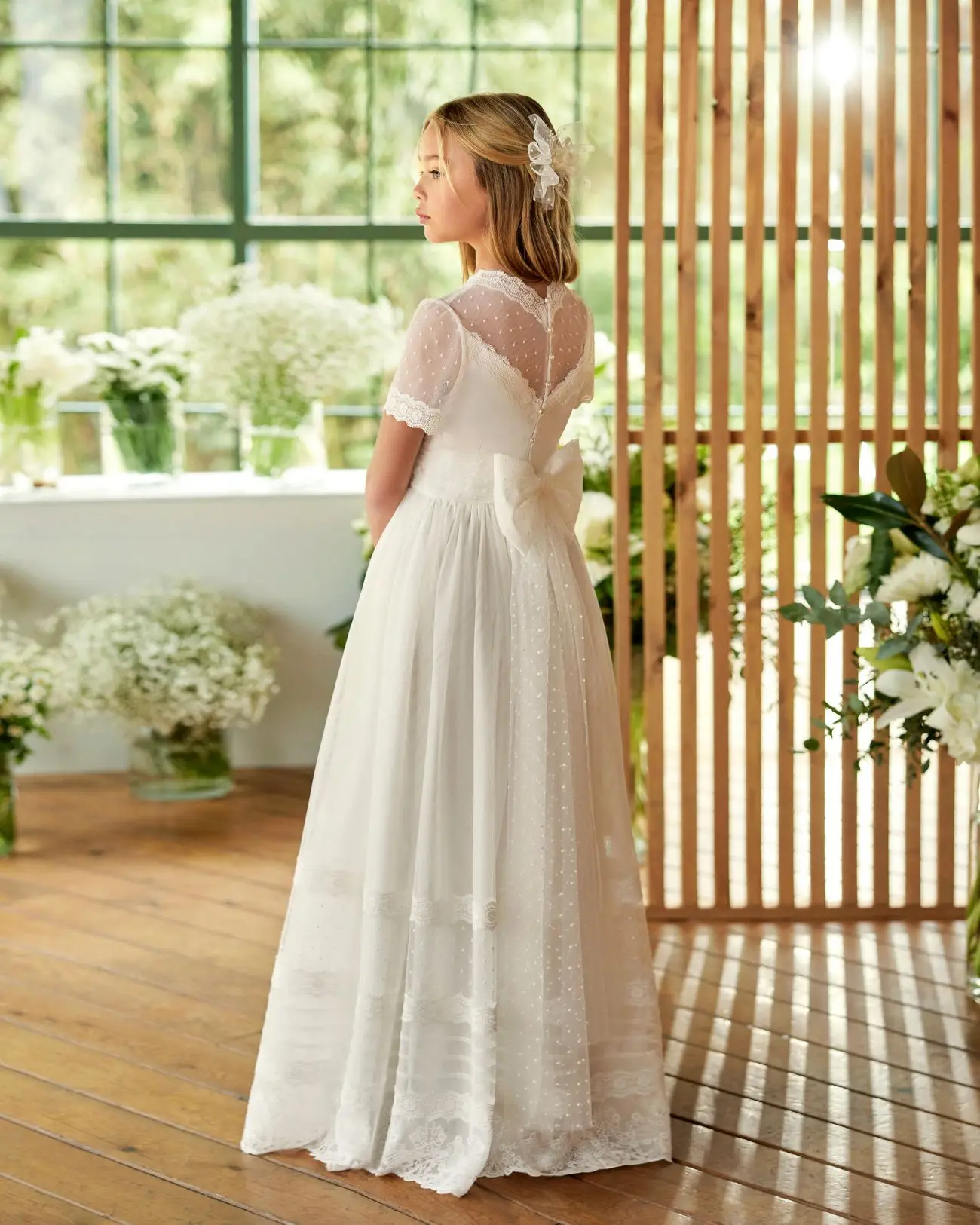 Robe de demoiselle d'honneur de première communion, appliques en tulle, robe de Rhde mariage, robe de reconstitution historique pour enfants, robe de banquet de princesse d'anniversaire