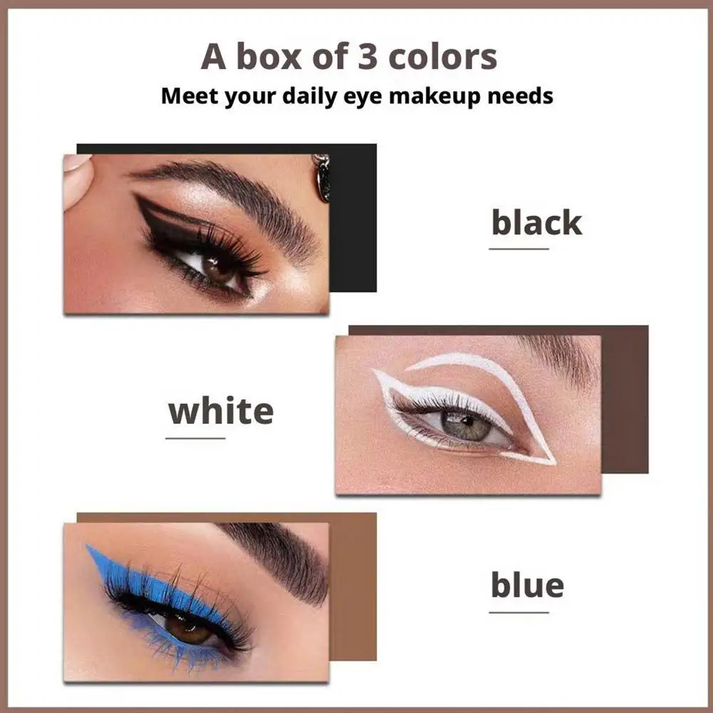 Pot de Gel Eyeliner hautement pigmenté, 1 pièce, imperméable, 3 couleurs, mat, séchage rapide, facile à utiliser, crème pour les yeux, cadeaux