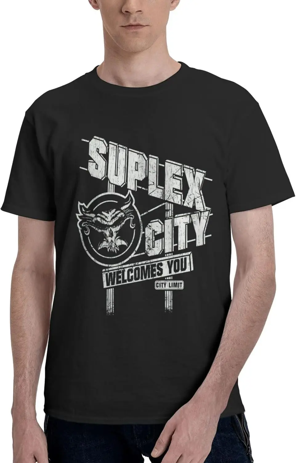 

Brock and Lesnar Men and Women Touring Shirts Retro Cotton Short Sleeve T Shirts TopBlack