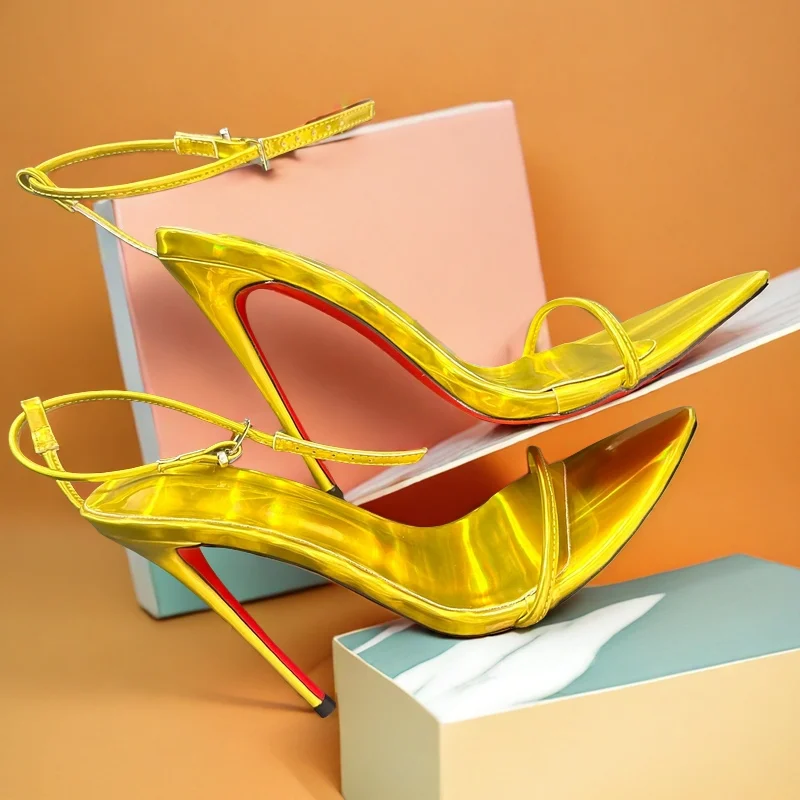 

Large 46 Classic Retro Strap Sandals for Women's Summer New Style with Thin Heels and Fairy Roman Style Versatile High Heels