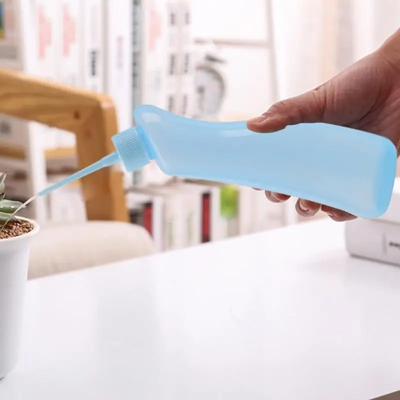 Small Plant Watering Squeeze Bottle 500ml Small Watering Pot For Plants 5X Set Flower Watering Can Pointed Mouth Curved Head image 3