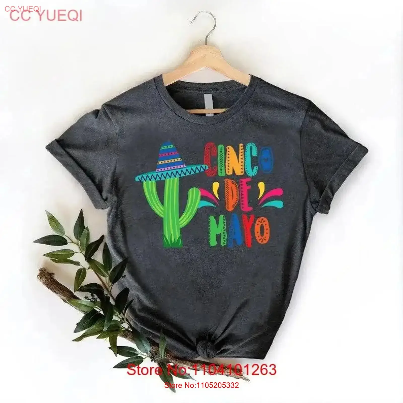 

Cinco De Mayo T Shirt Mexican Fiesta May 5th 2024 Hispanic Party Outfit Celebration For Women Cactus With Sombrero vintage