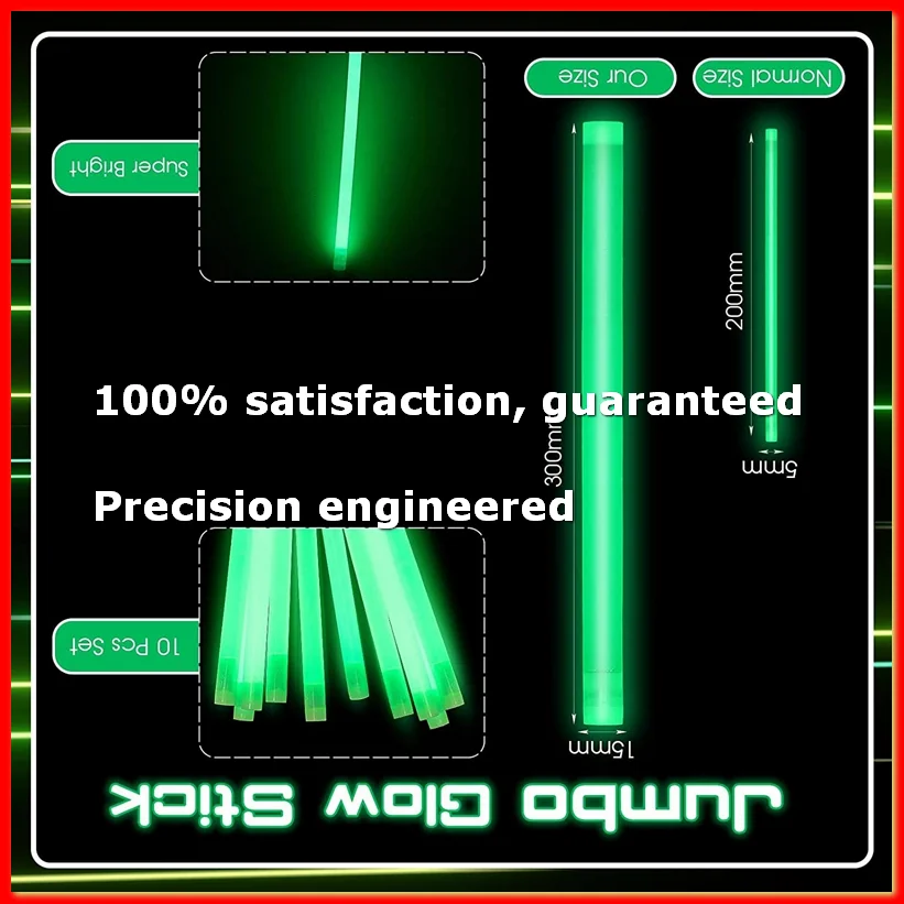 

10 Pcs 12 Inch Glow Sticks Emergency Glow Sticks for Camping , Hurricane, Earthquake,Concert Props-A79M
