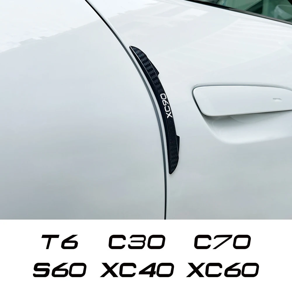 4PCS Car Door Edge Anti-Collision Strip Sticker Auto Accessories For Volvo XC90 XC60 S60 C70 XC40 V40 XC70 V70 V60 S40 V90 S90