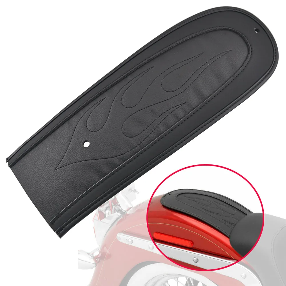 Motorcycle Black Leather Rear Fender Bib Accessories For Harley Dyna Street Fat Bob Low Rider EFI FXDLI Super Glide CVO FXDSE