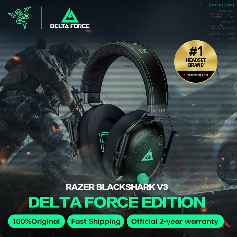 Razer × Delta Force BlackShark V3 Wireless 3-Mode Over-Ear Gaming Headset