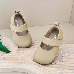 New Spring Baby Shoes For Girls Leather Princess Shoes Soft Sole Outdoor Single Shoes Fashion Toddler Little Kids Shoes