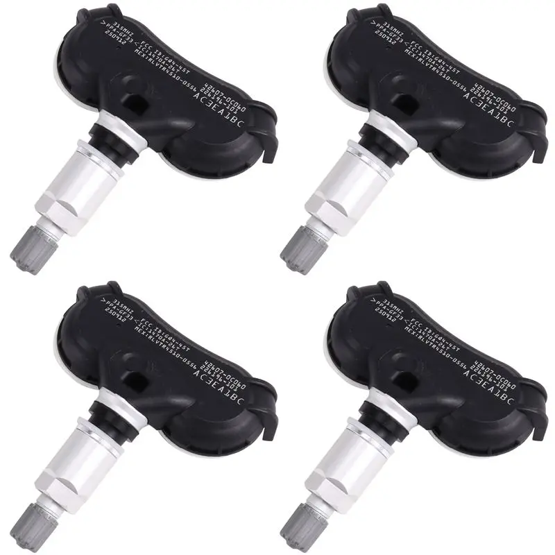 Car Tire Pressure Sensors(4Pcs) For Toyota Sequoia Sienna 2007- 2018(42607-0C040 42607-0C060)
