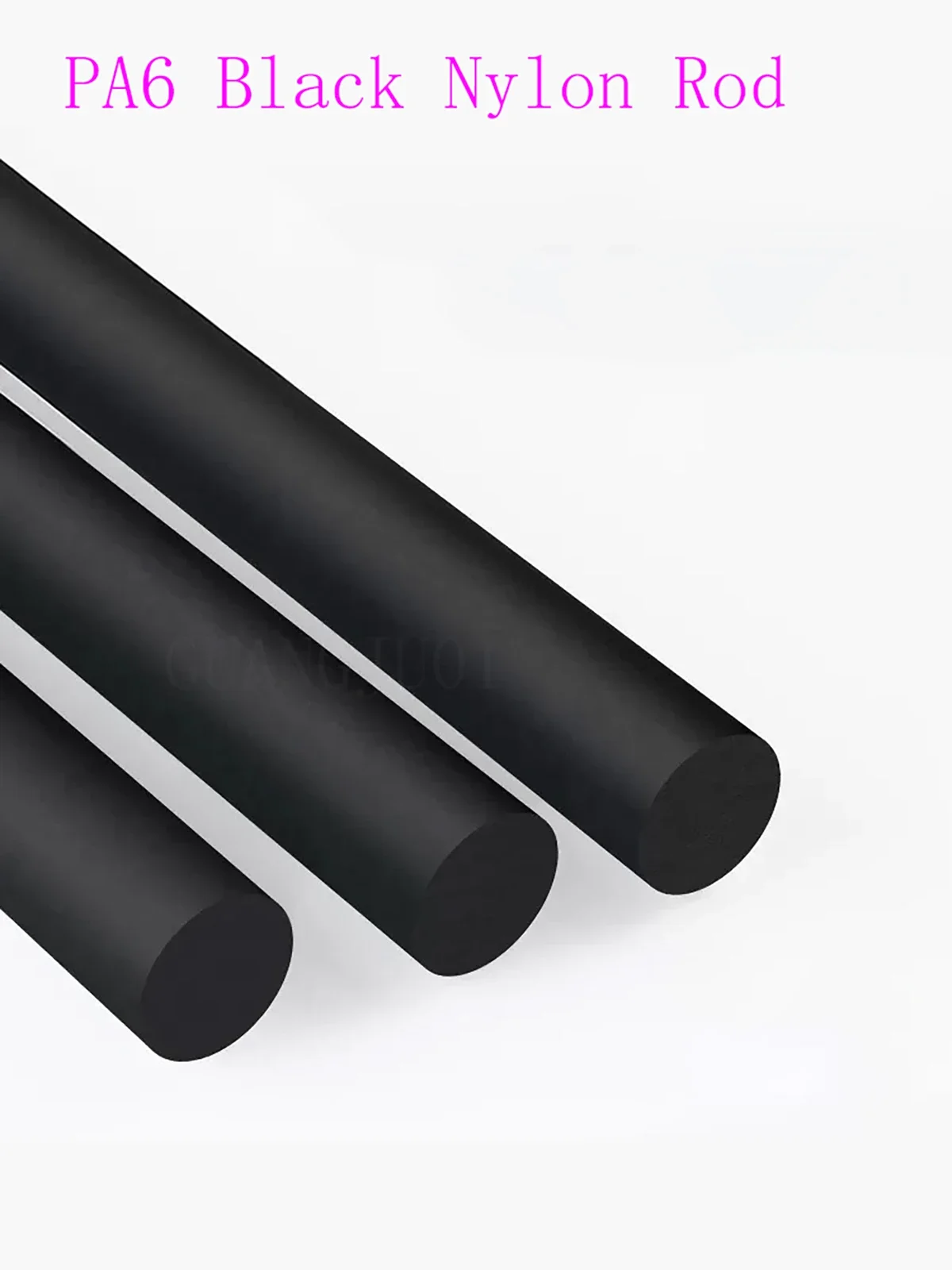 1pcs Diameter 20-55mm Black Polyamide Stick PA6 Pure Nylon Rods Wear Resistant Rod For Machining Length 500mm