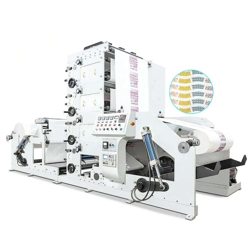 Customized Hot Sale Fully Automatic High Performance 4 Colour Flexo Printing Machine