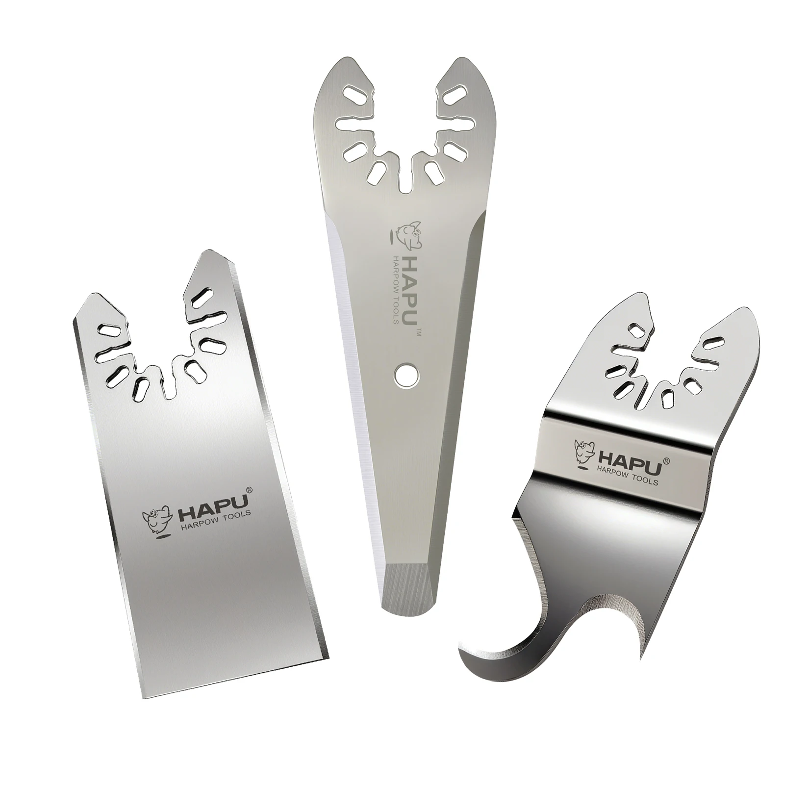 Oscillating Multi Tool Scraper Blade Set 3PCS Caulking Cutter for Glue Sealant Removal Hook Blade for Carpets Rubber PVC Cutting
