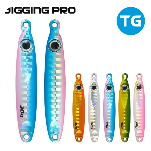 Jiggingpro 10g 15g 25g 30g 40g 60g Jig wolframowy Wędkarstwo morskie Długie rzucanie Mikro jig Metal Jig Jigging Lure