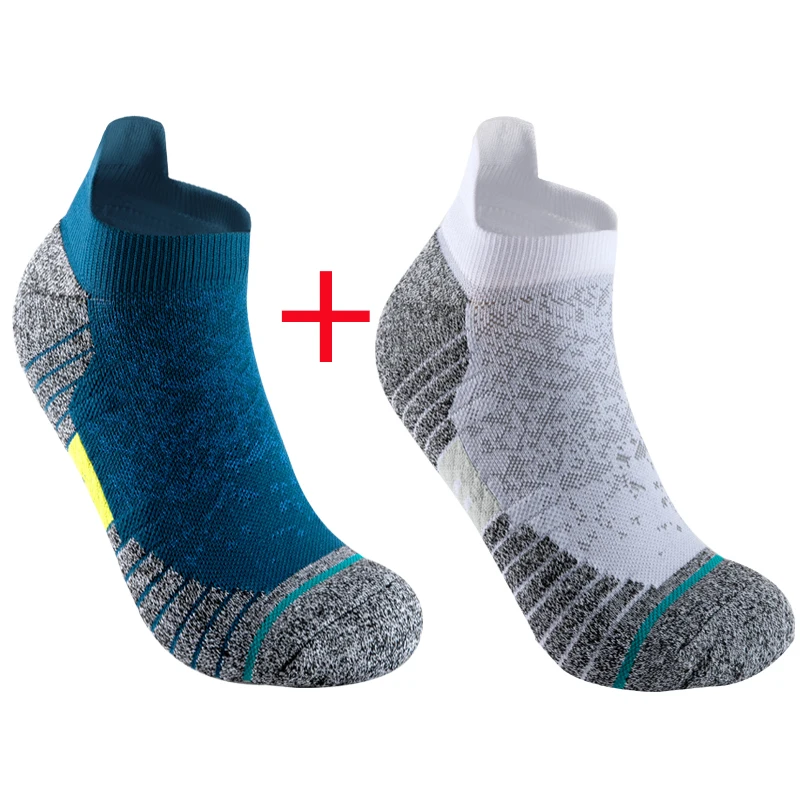 2 Paar Fahrradsocken für Herren, Kompressionssocken für Krankenpfleger, Radsportsocken für Damen, MTB-Schutzsocken, Sportsocken mit Grip, Barre-Socken, unsichtbare Socken. – Detail 5