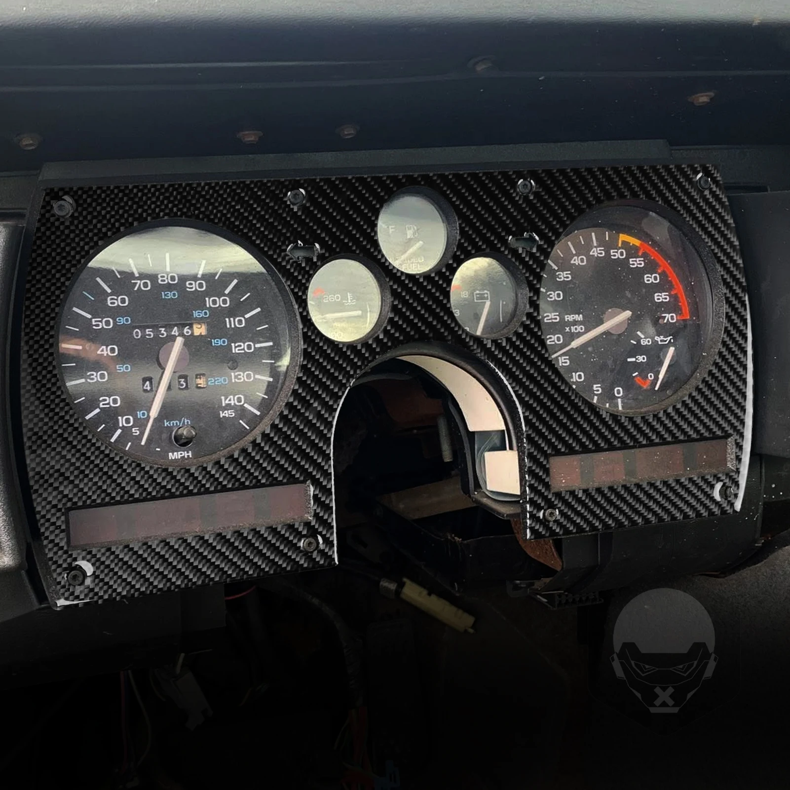 For Chevrolet Camaro Z28 1982-1992 Real Carbon Fiber Stickers Instrument speedometer panel Car Accessories Interior decorative