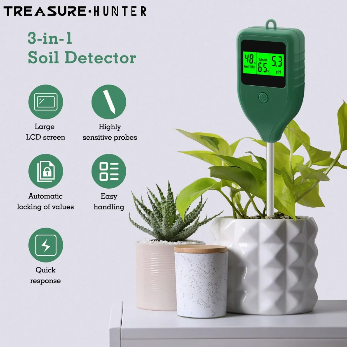 3 In 1 Soil Ph Mete…