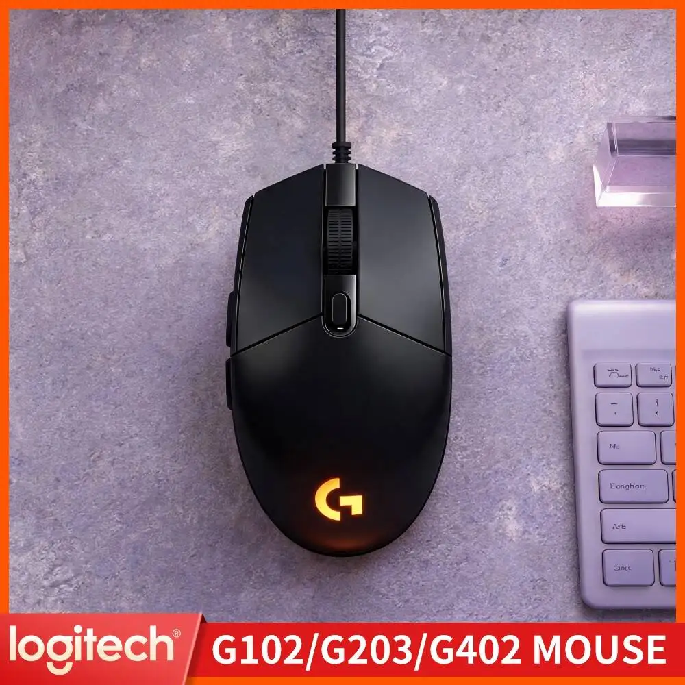 Logitech G203 LIGHTSYNC Wired Gaming Mouse Multicolor RGB Illumination High Accuracy Optical Sensor Comfort Ambidextrous Grip