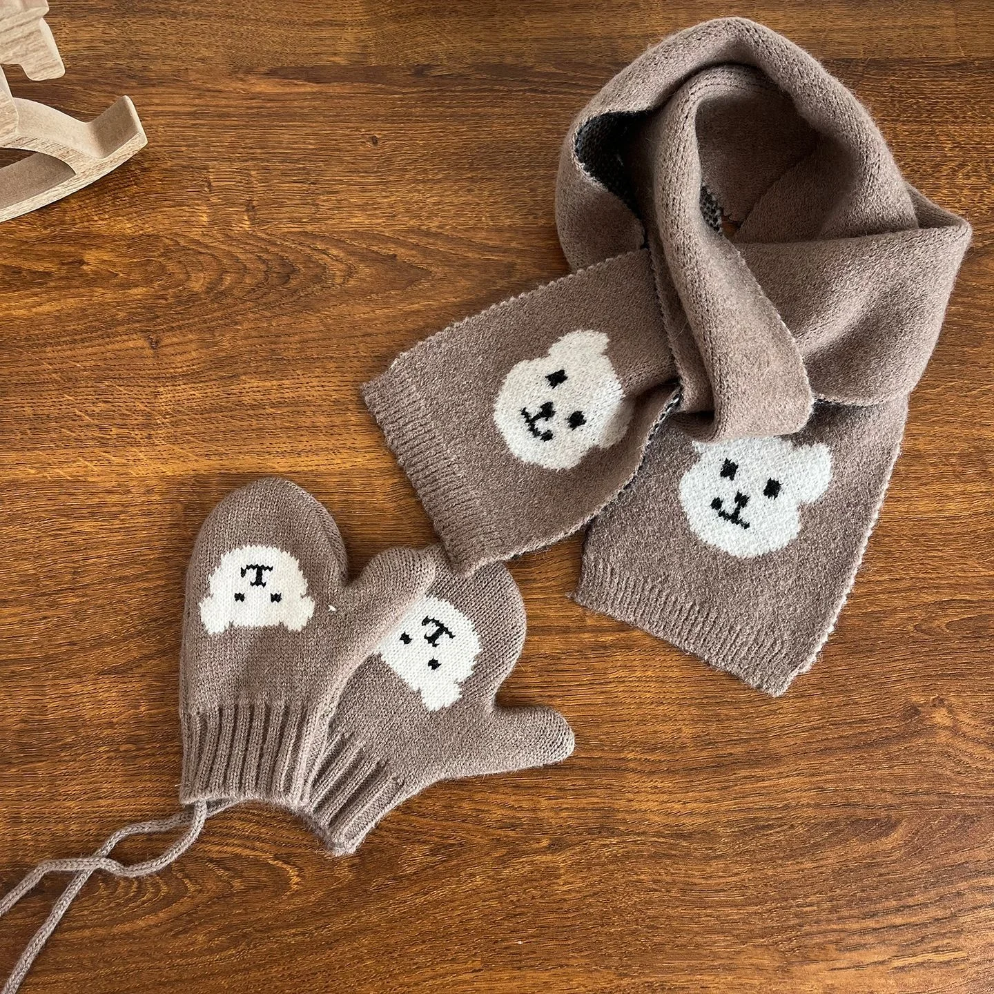 لطيف الكرتون سيارات الاطفال قفازات الشتاء الحراري صوف مبطن قفازات المضادة للانزلاق القفازات في الهواء الطلق للبنين 2-4 سنوات #3