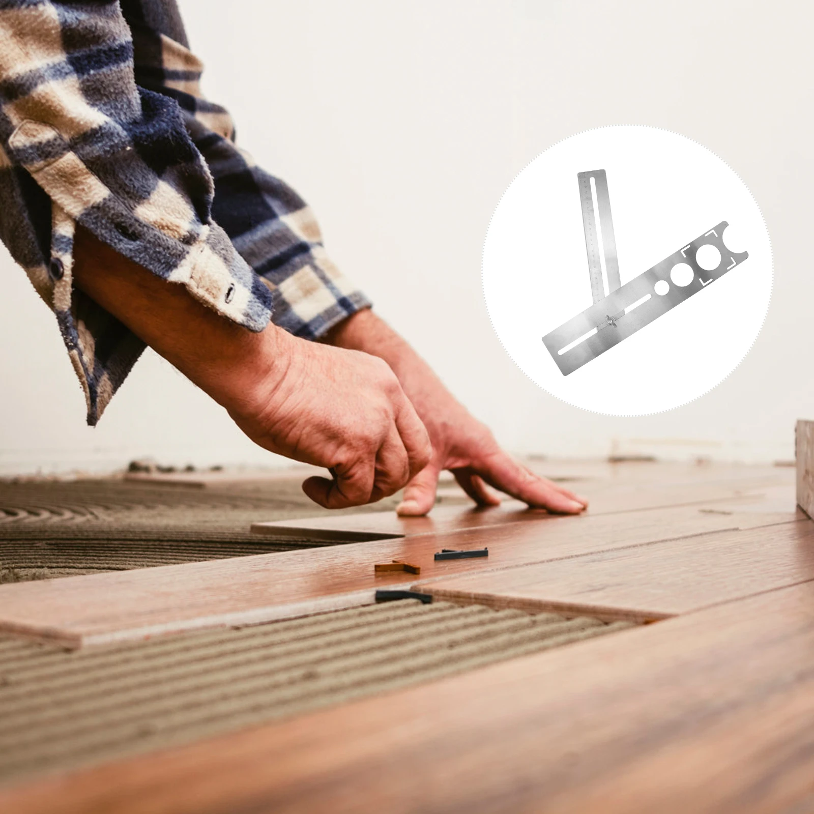 

Stainless Steel Tile Drilling Locator Jig Hole Opener Adjustable Marble Borehole Tool Flexible Positioning Saw Blade