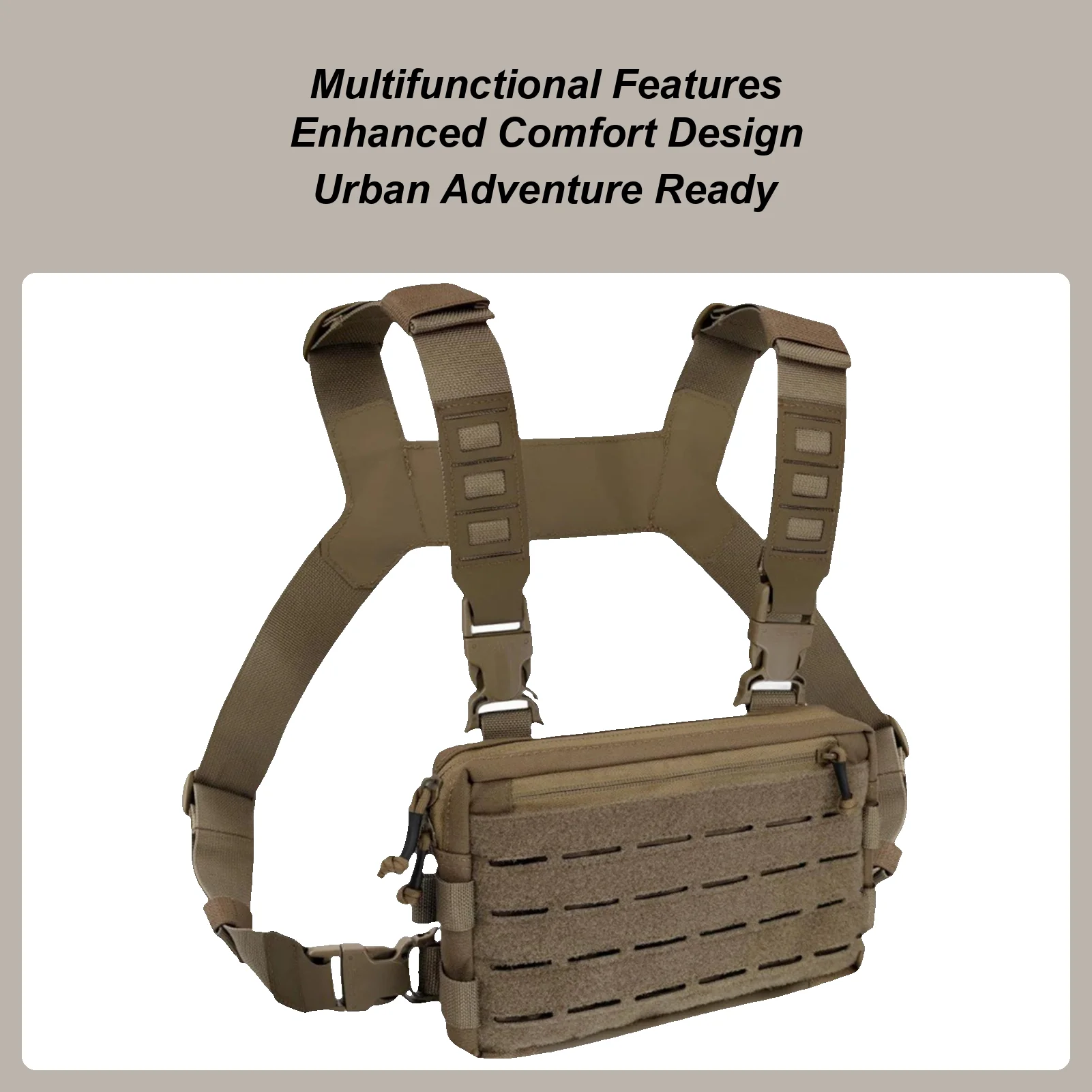 

Нагрудная сумка для мужчин, регулируемая многофункциональная нагрудная сумка, дорожное снаряжение для гидратации, езды на велосипеде, фитнеса, прогулок