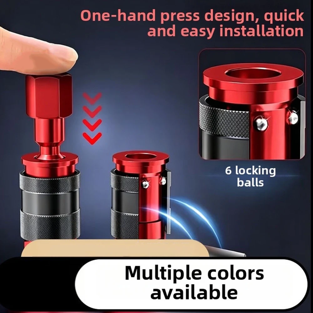 15 Piece 1/4 Inch NPT Aluminum Quick Coupling Set for Air Water Systems For pneumatic Tools Sleeve Leak Resistant Design