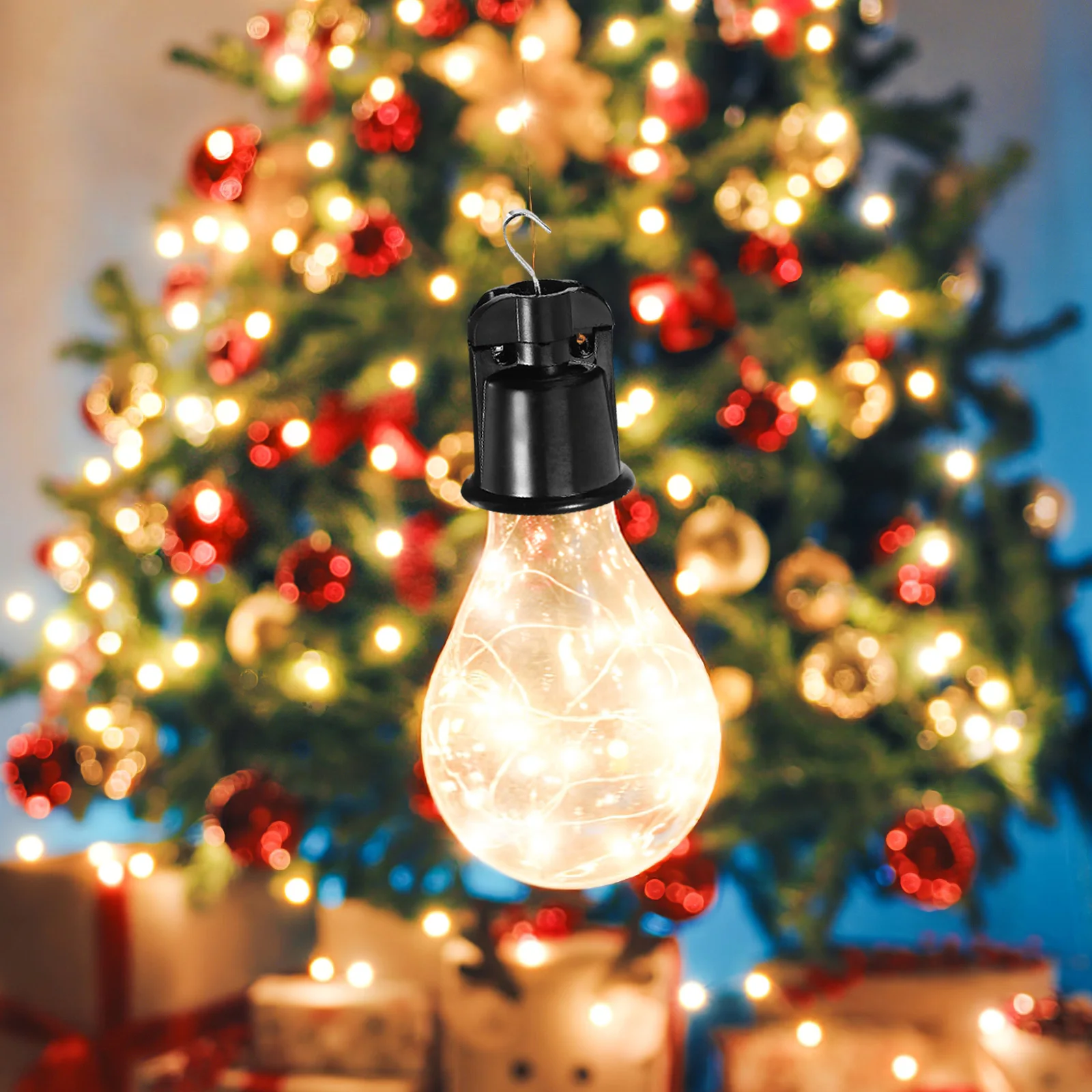 

2pcs E26 Light Socket Hanging Hook Christmas Tree Lamp Holder Insulated Easy Install Compatible Multiple Bulb Types For