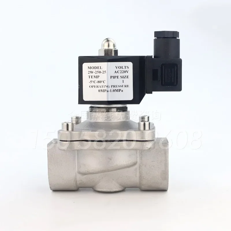 

1/2" 3/4" 1" 2" Normally Closed 12v Electric Solenoid Valve Water 24v 230v 24 Stainless Steel IP65 DIN Coil High Temperature