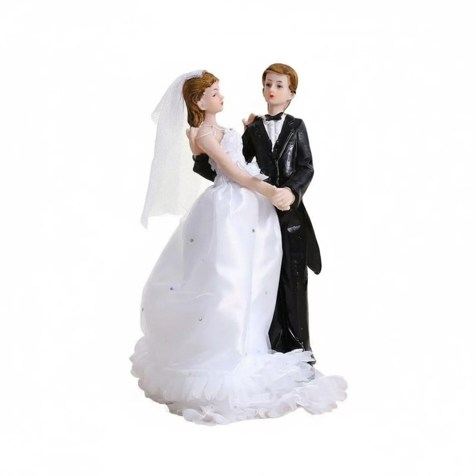 Artistic Synthetic Resin Cake Topper Bride Groom Figurine Wedding Decoration for Luxury Centerpieces and Souvenirs