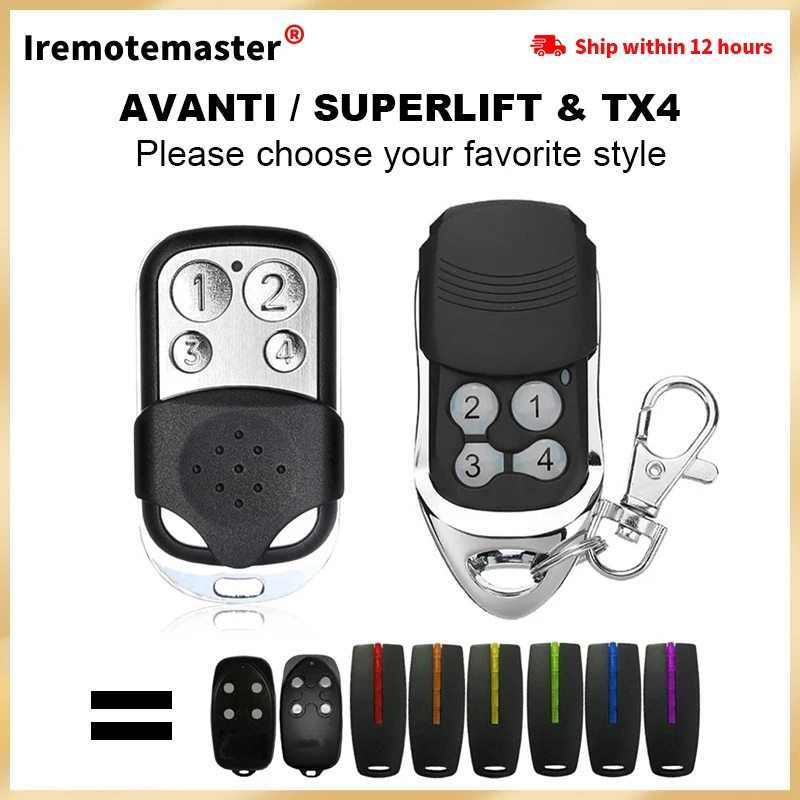 Compatibile con telecomando per cancello porta garage Avanti/Superlift/TX4 SDO-21 TP/BP T12/S12 ricevitore garage 433 MHz Rolling Code