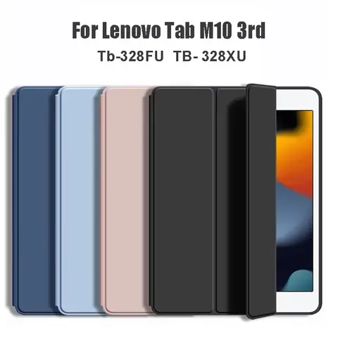 Capa For Lenovo Tab M10 3rd Gen 10.1 Case TB328FU TB328XU Soft Silicon Back Stand Funda For Tab M10 Gen 3 Gen3 10.1 Tablet Cover
