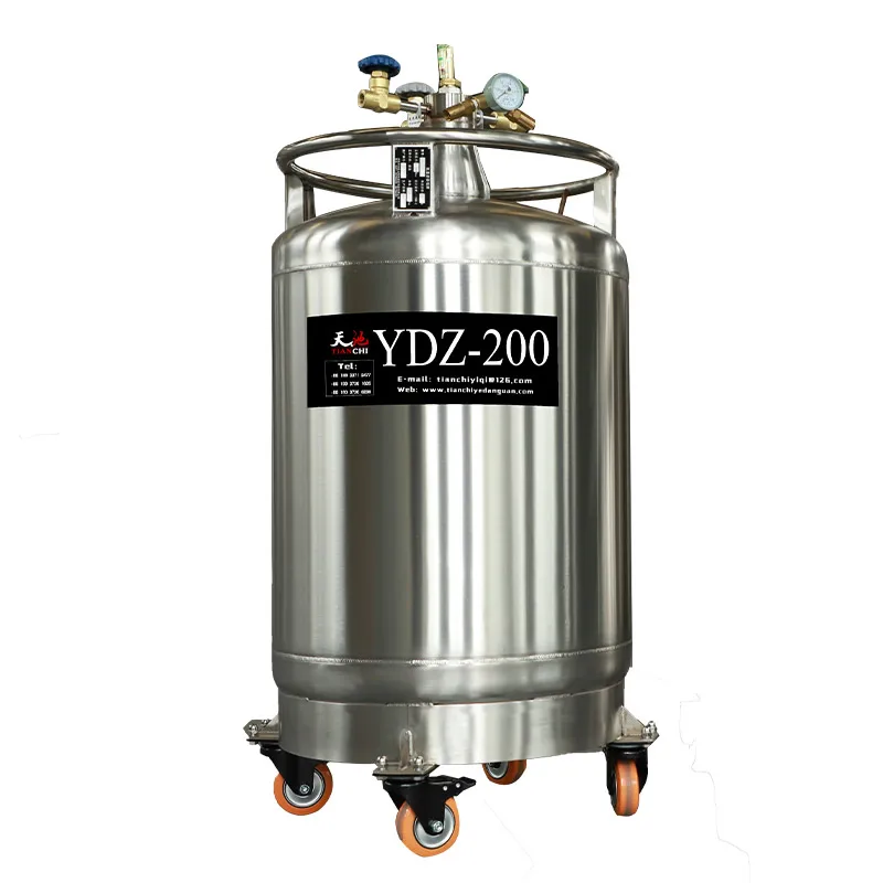 Liquid Nitrogen Container Self-Pressurised Ydz 200 For Liquid Nitrogen Pipe Pipework Modification