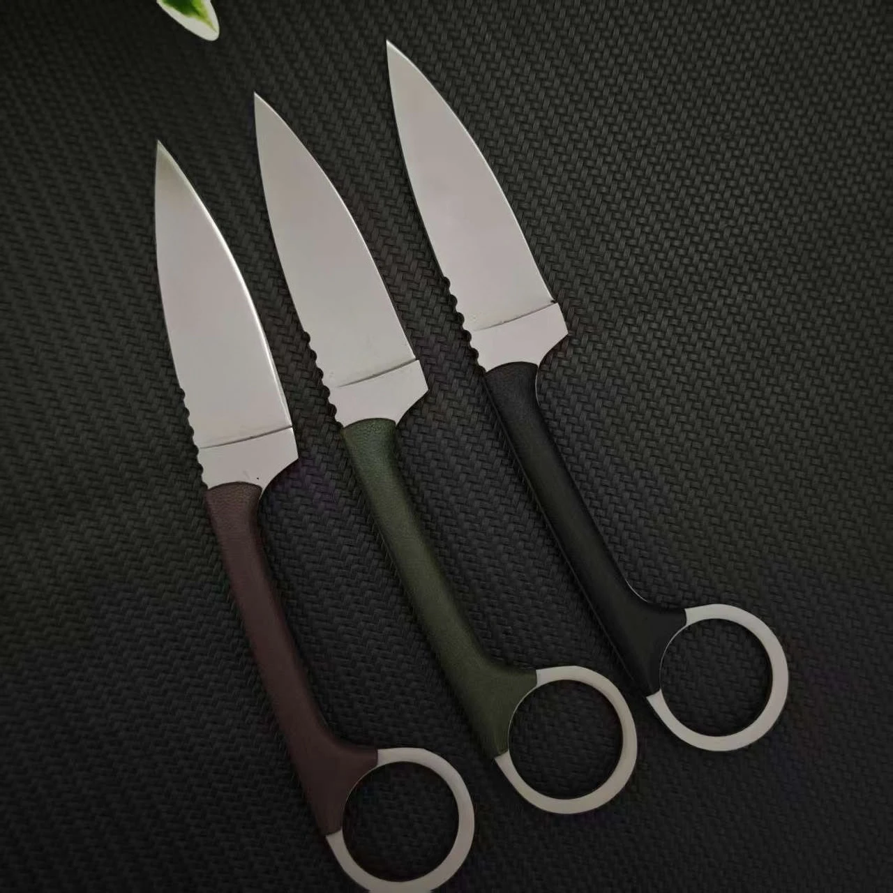 Coltello da frutta multiuso da campeggio all'aperto Quotidiano portatile EDC Piccolo coltello dritto Coltello da autodifesa tattico per caccia avventurosa nella giungla