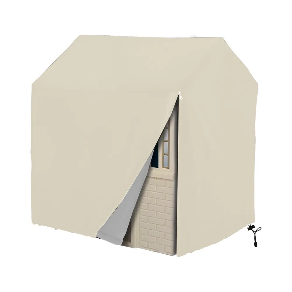 210D Oxford Fabric Playhouse Cover for Outdoor Use with Waterproof Coating and Wind Resistant Drawstring Closure