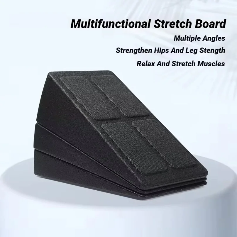 3-Piece Set Yoga Bricks Squat Wedge Blocks Block Ramp Deadlift Slant Board Adjustable Non-Slip Calf Foot Stretching Sports Gym