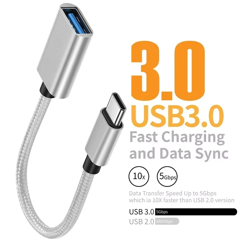 Universal USB To Type C Adapter Mini Type-C Jack Splitter USB C Male to USB Female Connectors OTG Converter For MacBook Laptops