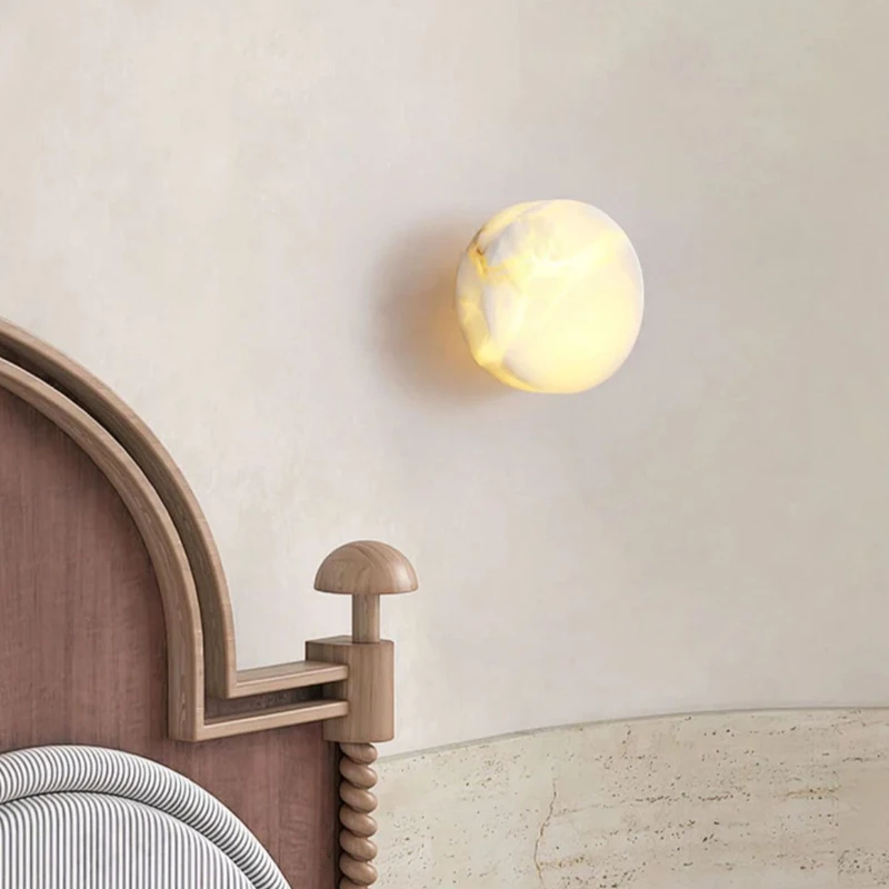 الرخام الطبيعي الجدار مصباح التعميم الرجعية الجدران ضوء غرفة المعيشة غرفة نوم السرير مصابيح إضاءة المنزل أضواء الديكور الداخلي