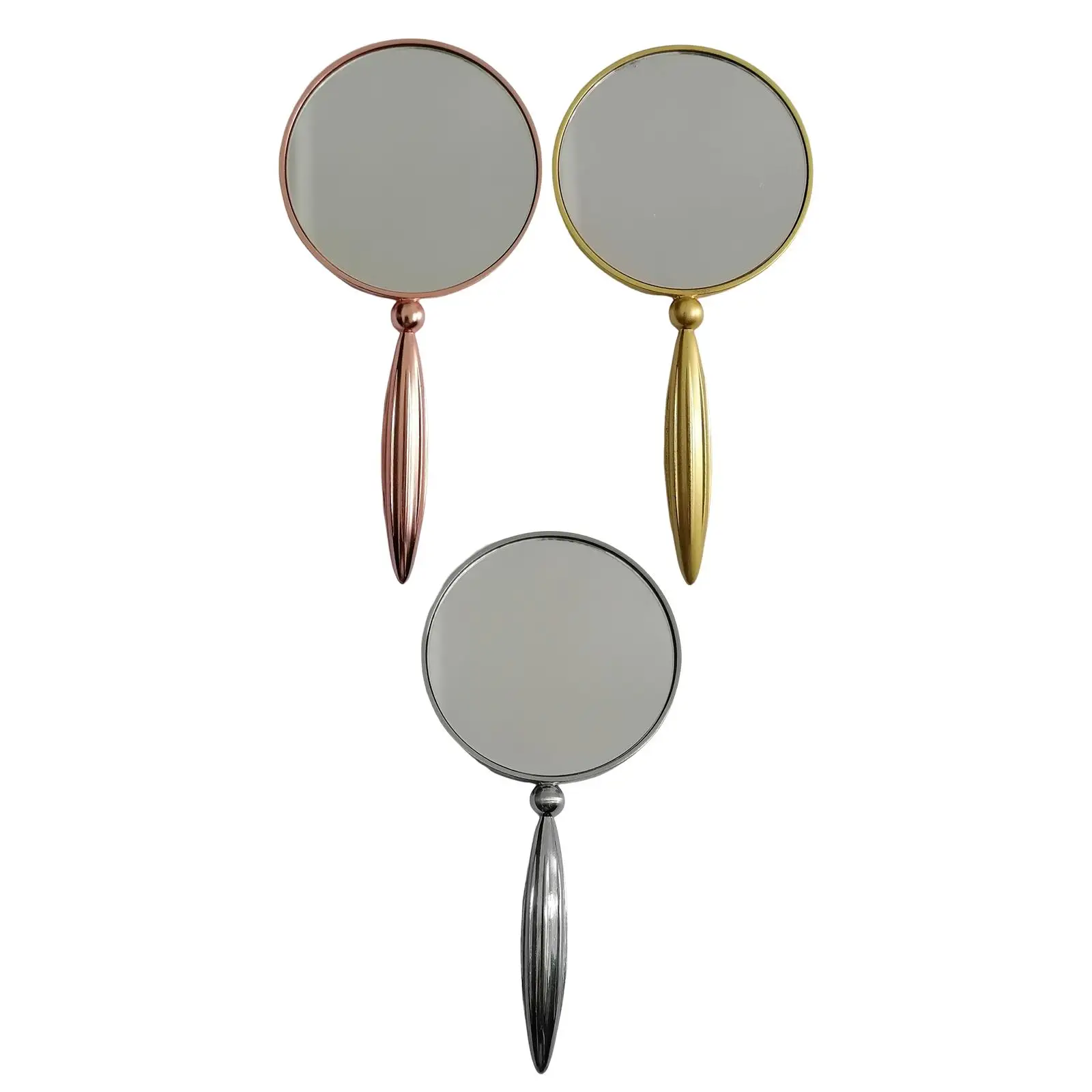 Retro Style Handheld Mirror Hand Held Large Viewing Beauty Salon Cosmetic