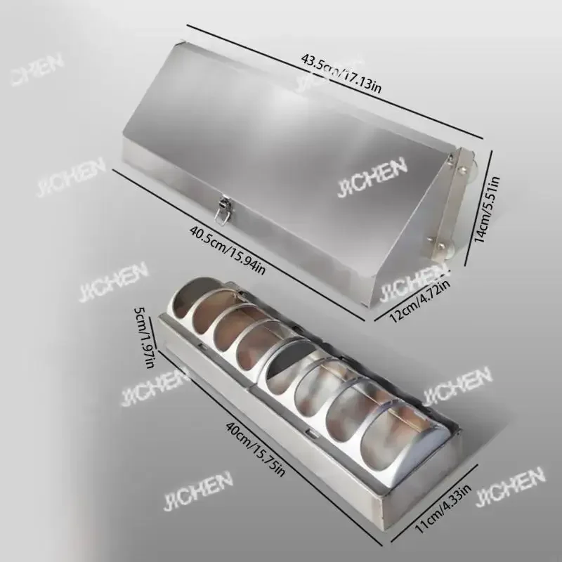 

Neu Corrosion Proof Chicken Feeder Trough With Secure Cover Easy to Clean Surfaces Durable For Farm Animals