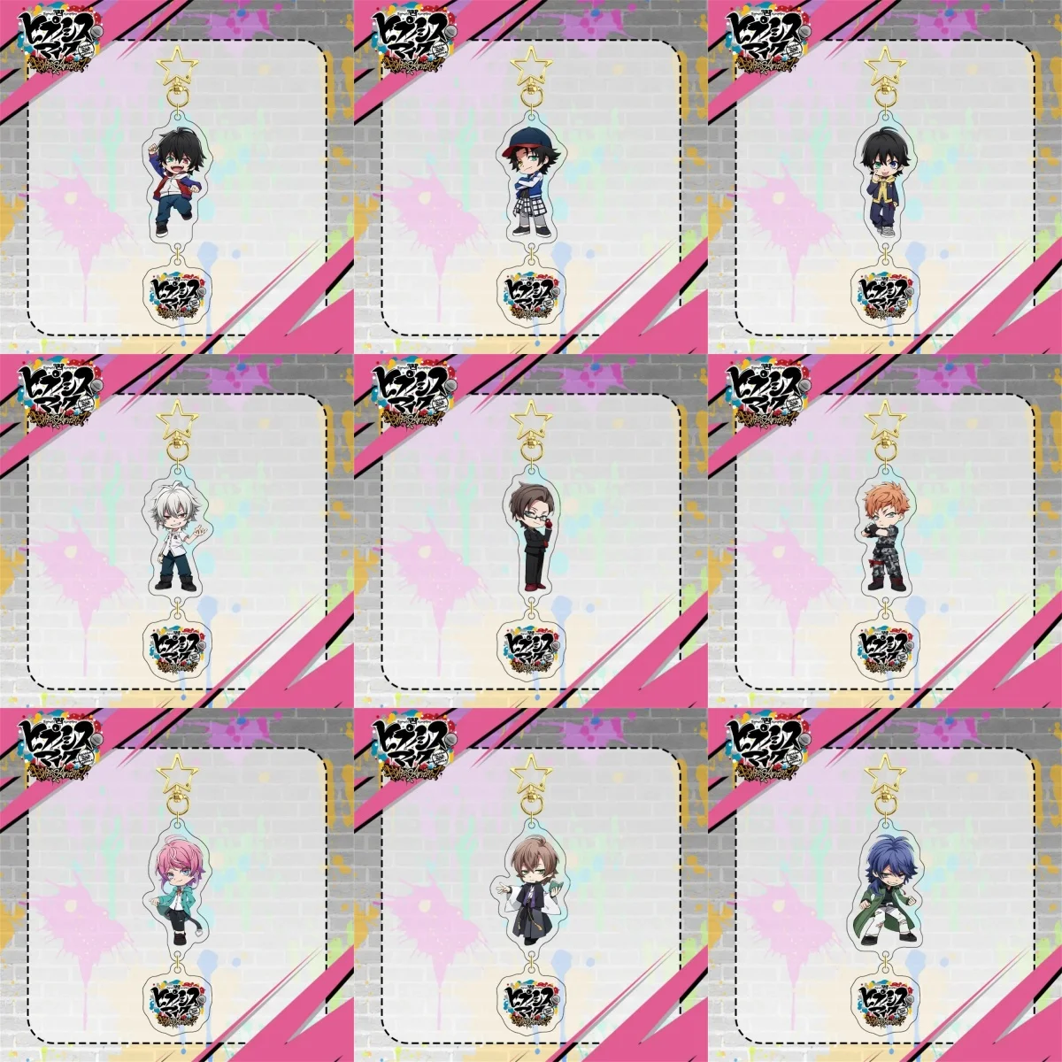 Hypnosis Microphone Division Rap Battle Cute Acrylic Keychain Yamada Ichirō Jirō Anime Figures Jewelry Christmas Gift